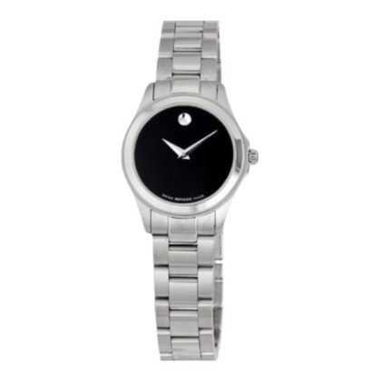 Movado MW-0605747 Black Dial Stainless Steel Women Watch